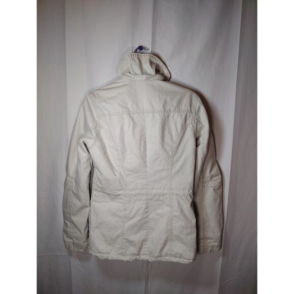 Sherpa Lined White Tie Closure Cozy Winter Coat Womens 4 H&M - Picture 3 of 13